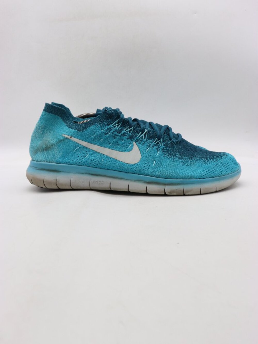Nike Free RN Flyknit Running Shoes Men's 13 Blue Lightweight Athletic 880843-400